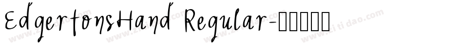 EdgertonsHand Regular字体转换